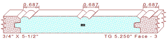 Tongue & Groove 5-1/4" - 3 Tongue & Groove 5-1/4" - 3