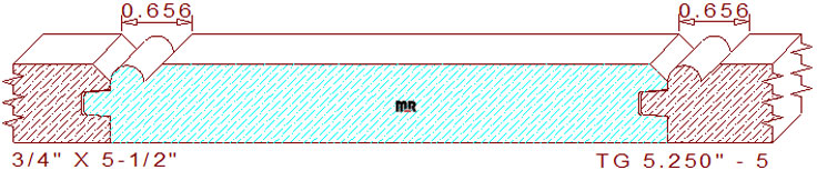 Tongue & Groove 5-1/4" - 5 Tongue & Groove 5-1/4" - 5