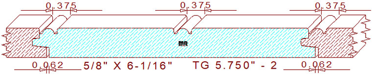 Tongue & Groove 5-3/4" - 2 Tongue & Groove 5-3/4" - 2