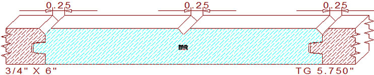 Tongue & Groove 5-3/4" Tongue & Groove 5-3/4"