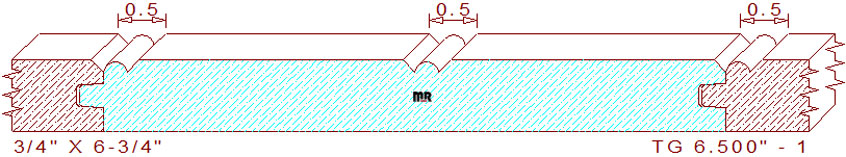 Tongue & Groove 6-1/2" - 1 Tongue & Groove 6-1/2" - 1