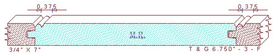 Tongue & Groove 6-3/4" - 3 Tongue & Groove 6-3/4" - 3