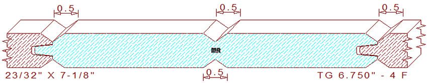 Tongue & Groove 6-3/4" - 4 Tongue & Groove 6-3/4" - 4