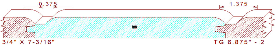 Tongue & Groove 6-7/8" - 2 Tongue & Groove 6-7/8" - 2