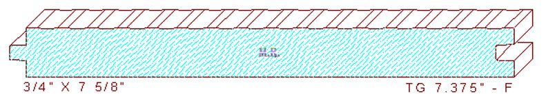 Tongue & Groove 7-3/8" Tongue & Groove 7-3/8"