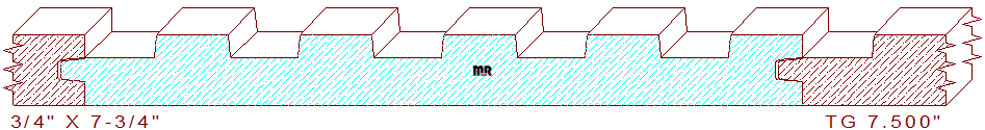 Tongue & Groove 7-1/2" Tongue & Groove 7-1/2"