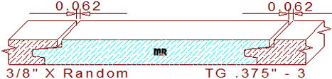 Tongue & Groove 3/8" - 3 Tongue & Groove 3/8" - 3
