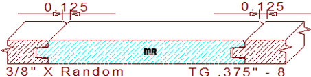 Tongue & Groove 3/8" - 8 Tongue & Groove 3/8" - 8