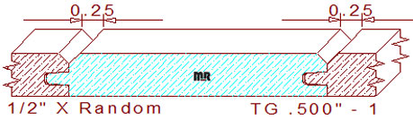 Tongue & Groove 1/2" - 1 Tongue & Groove 1/2" - 1