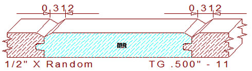 Tongue & Groove 1/2" - 11 Tongue & Groove 1/2" - 11