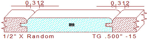 Tongue & Groove 1/2" - 15 Tongue & Groove 1/2" - 15
