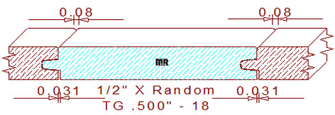 Tongue & Groove 1/2" - 18