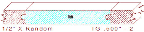 Tongue & Groove 1/2" - 2 Tongue & Groove 1/2" - 2