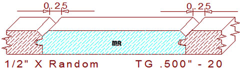 Tongue & Groove 1/2" - 20 Tongue & Groove 1/2" - 20