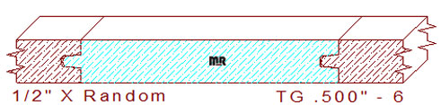 Tongue & Groove 1/2" - 6 Tongue & Groove 1/2" - 6