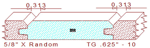 Tongue & Groove 5/8" - 10 Tongue & Groove 5/8" - 10