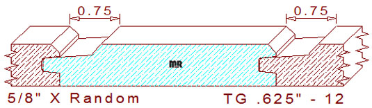 Tongue & Groove 5/8" - 12