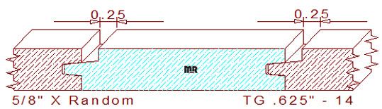 Tongue & Groove 5/8" - 14 Tongue & Groove 5/8" - 14