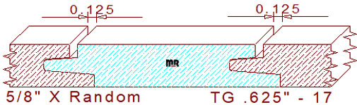 Tongue & Groove 5/8" - 17 Tongue & Groove 5/8" - 17