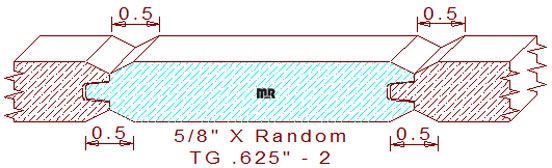 Tongue & Groove 5/8" - 2 Tongue & Groove 5/8" - 2
