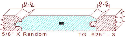 Tongue & Groove 5/8" - 3 Tongue & Groove 5/8" - 3