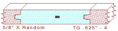 Tongue & Groove 5/8" - 4 Tongue & Groove 5/8" - 4