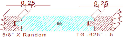 Tongue & Groove 5/8" - 5 Tongue & Groove 5/8" - 5