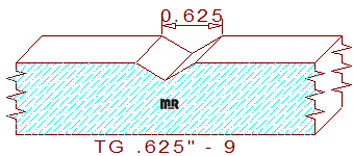 Tongue & Groove 5/8" - 9 Tongue & Groove 5/8" - 9