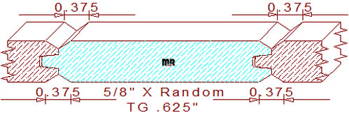 Tongue & Groove 5/8" Tongue & Groove 5/8"