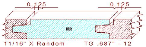 Tongue & Groove 11/16" - 12