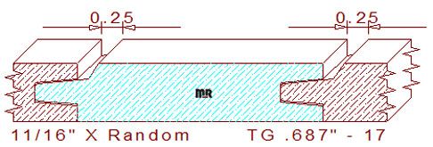 Tongue & Groove 11/16" - 17