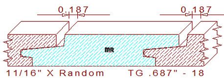 Tongue & Groove 11/16" - 18