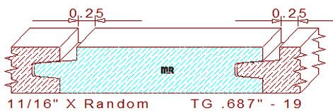 Tongue & Groove 11/16" - 19