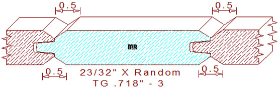 WP 4 Tongue & Groove 23/32" - 3 WP 4 Tongue & Groove 23/32" - 3