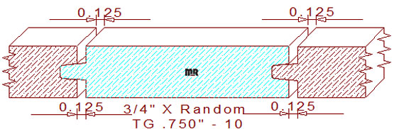 Tongue & Groove 3/4" - 10 Tongue & Groove 3/4" - 10
