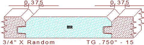 Tongue & Groove 3/4" - 15 Tongue & Groove 3/4" - 15