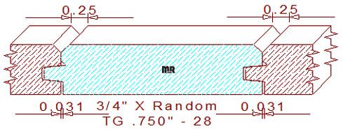 Tongue & Groove 3/4" - 28