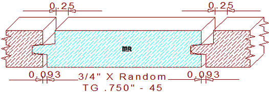 Tongue & Groove 3/4" - 45