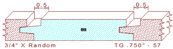 Tongue & Groove 3/4" - 57