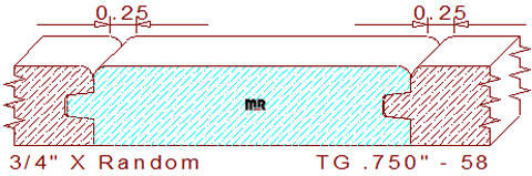 Tongue & Groove 3/4" - 58 Tongue & Groove 3/4" - 58