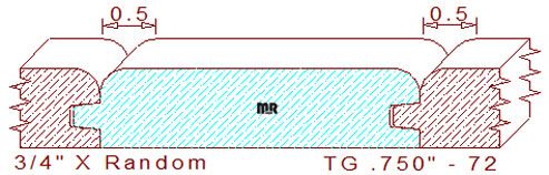 Tongue & Groove 3/4" - 72 