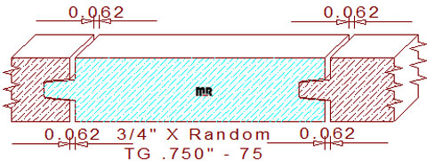 Tongue & Groove 3/4" - 75 Tongue & Groove 3/4" - 75