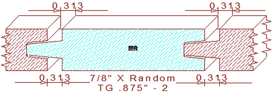 Tongue & Groove 7/8" - 2 Tongue & Groove 7/8" - 2