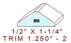 Trim Moulding 1-1/4" - 2 Trim Moulding 1-1/4" - 2