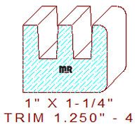Trim Moulding 1-1/4" - 4 Trim Moulding 1-1/4" - 4