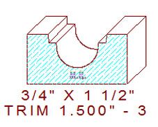Trim Moulding 1-1/2" - 3 Trim Moulding 1-1/2" - 3