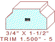 Trim Moulding 1-1/2" - 5 Trim Moulding 1-1/2" - 5