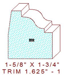 Trim Moulding 1-5/8" - 1 Trim Moulding 1-5/8" - 1