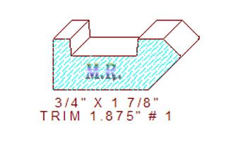Trim Moulding 1-7/8" - 1 Trim Moulding 1-7/8" - 1