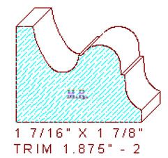 Trim Moulding 1-7/8" - 2 Trim Moulding 1-7/8" - 2